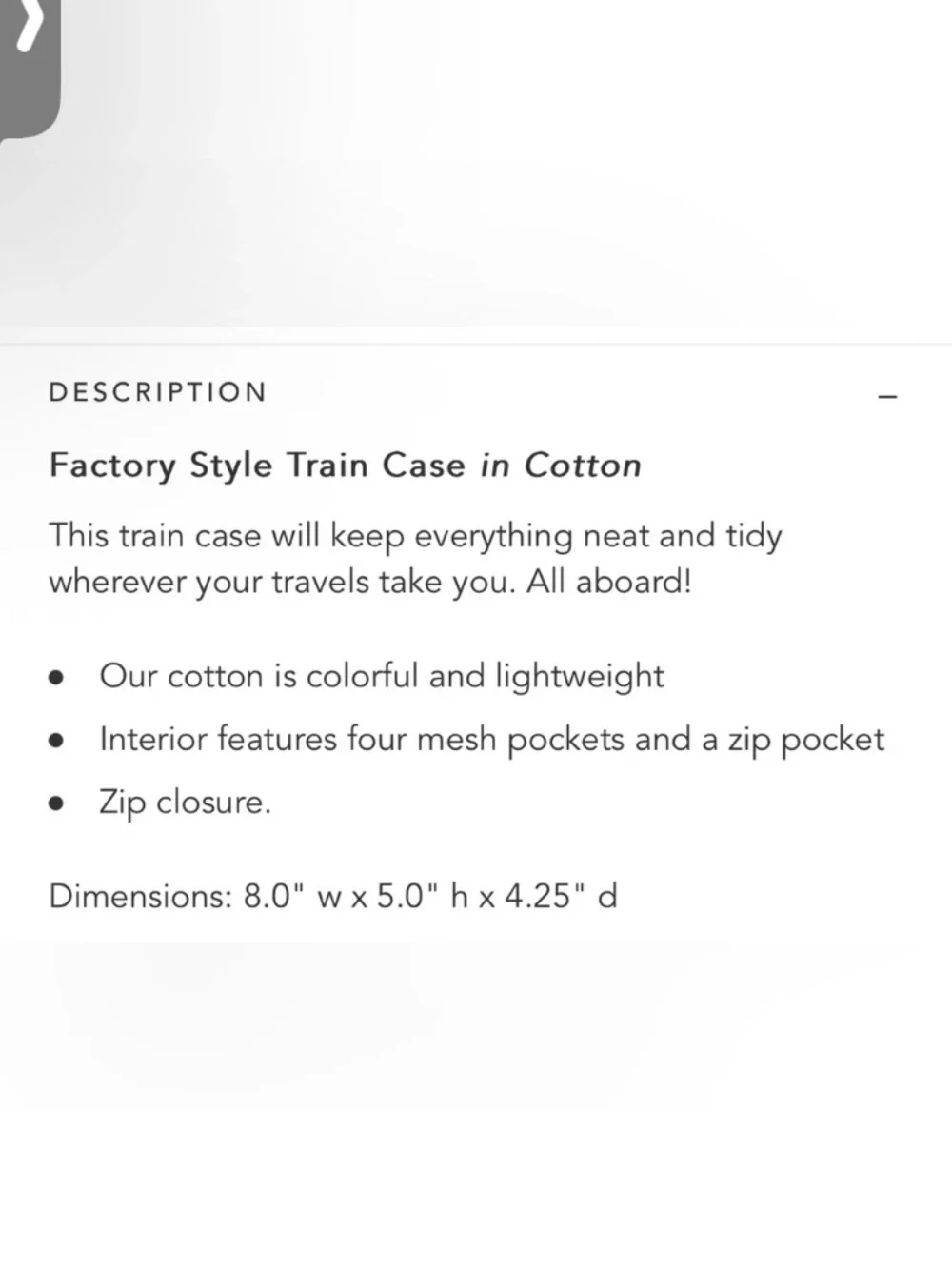 Vera Bradley quilted cosmetic